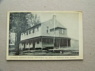 Newtown Pennsylvania Pa Friends Meeting House Hillborns News Agency