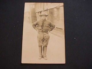 Real Photo Postcard Boy Scout In Uniform