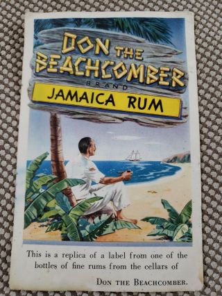 Vintage Advertizing Postcard Don Beachcomber Hosts Diplomat/pirate Calif.  Wwii