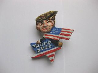 President Donald Trump Flag & Star 2020 Presidential Campaign Novelty Pin