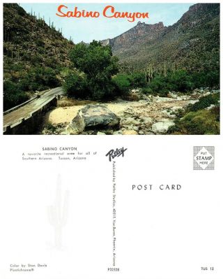 Arizona Postcard - Tucson,  Sabino Canyon " B " (a17)