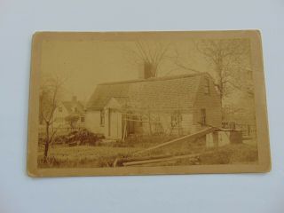 C.  1850 Antique Albumen Photograph Of Oldest House In Watertown Massachusetts