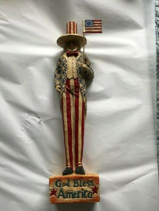 Jim Shore 2003 Uncle Sam 12 " Tall Patriotic Figurine 117045 4th Of July