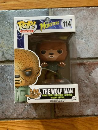The Wolf Man Universal Monsters Funko Pop 114 Og 2015 Soft Protector