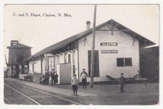 Mexico Clayton Colorado & Southern Railroad Depot Posted 1915 To Sweden