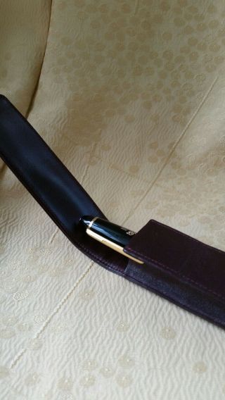 MONTBLANC Meisterstuck Midsize Ballpoint Pen,  W/Leather Pen Case 6