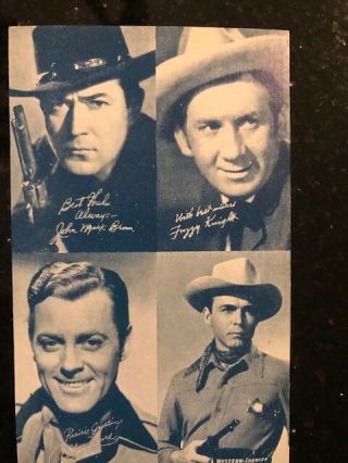 Vintage Autographed Cowboy Postcard,  1940 