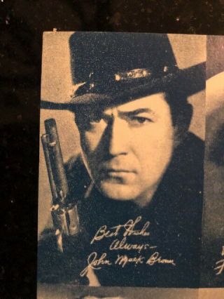 Vintage autographed Cowboy postcard,  1940 ' s 2