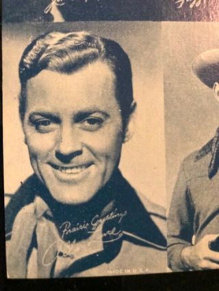 Vintage autographed Cowboy postcard,  1940 ' s 4