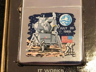HTF Zippo 1970 United Mine Workers Commemorative Convention Lighter MOON LANDING 3