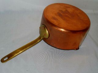 Vintage Lamalle Ny City Made In France Copper Pot With Brass Handle Tin Lined