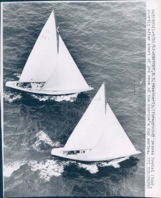 1962 Photo Gretel Sail Boat Americas Cup Race Sports Weatherly Sea 7x9
