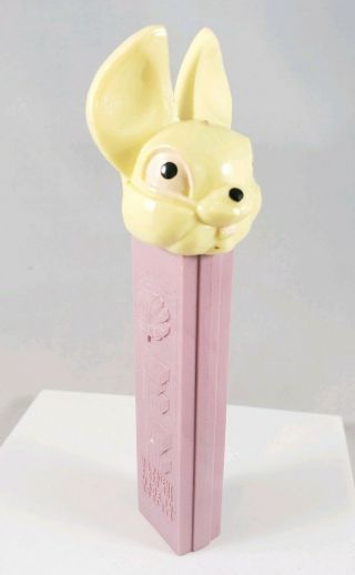 Vintage Pez White Fat Ear Easter Bunny Dispenser No Feet Austria