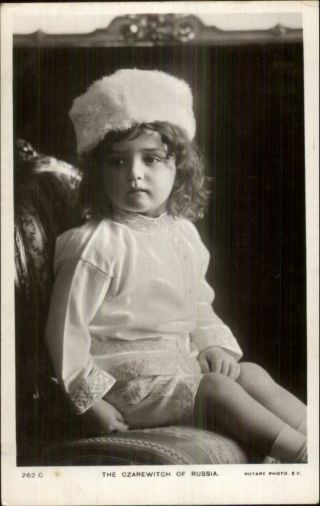 Czar Nicholas Ii Family - Czarewitch Of Russia C1910 Real Photo Postcard
