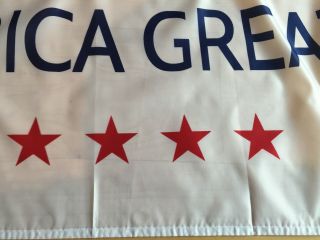 White Trump 3x5 Foot Flag 2016 Make America Great Again Donald for President USA 2