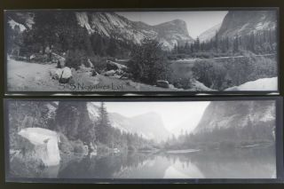 11 X Antique B&w Negatives Panorama View Yosemite Nat 