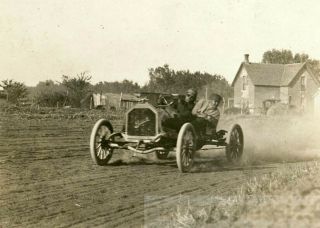 1916 Forslund Clay Center Kansas Auto Races Fairgrounds Buick 45mph Clip Rppc