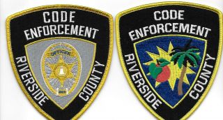 Two Different County Of Riverside Code Enforcement Patches