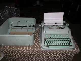 1965 Hermes 3000 Typewriter With Case And Manuals