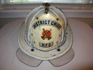 Old Cairns & Brother District Chief Firefighter Helmet Model 5a Leather 1947?