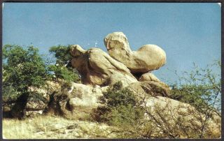 Eagle Rock & Cradle Rock Texas Canyon Arizona Vintage Postcard