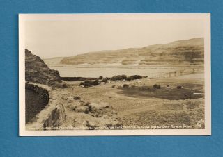 View Of Columbia River From Petrified Forest Museum Real Photo Postcard Rppc
