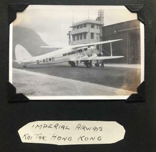 1930s Photograph Imperial Airways Kai Tak Hong Kong