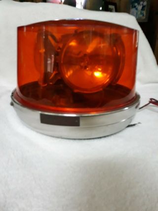 10 " Dietz Co.  7 - 11 Rotating Beacon Light Amber Dome 12v S.  A.  E.  - W3 - 70