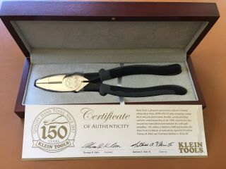 Klein Tools 150th Year Anniversary Pliers And Certificate