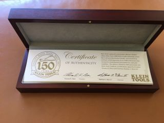 Klein Tools 150th Year Anniversary Pliers And Certificate 3