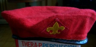 Boy Scouts Eagle Red Wool Beret/cap - Size Large