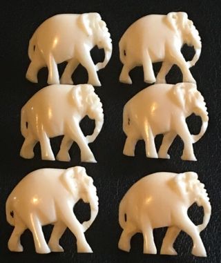 Very Rare Antique Victorian Elephant Buttons