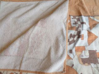Vintage 80 ' s Fernando La Palma Llort Salvadoran Beach towel tan 7