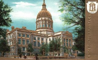 Atlanta,  Georgia,  Ga,  State Capitol,  Embossed & Gilded Vintage Postcard G3492