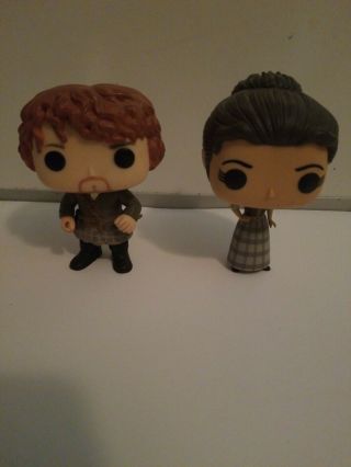 Outlander Jamie Fraser & Claire Randall Funko Pops Out Of Box