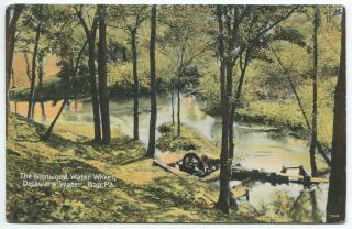 Delaware Water Gap,  Pa Antique Postcard The Glenwood Water Wheel