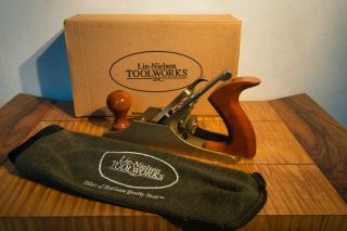 Lie - Nielsen No 4 Bronze Smoothing Plane,  Plane Sock & Box,  Great Cond.