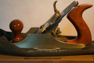 LIE - NIELSEN NO 4 Bronze Smoothing Plane,  Plane Sock & Box,  Great Cond. 3