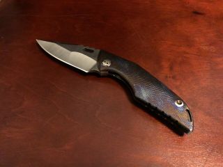 Mick Strider Custom Sj75 Framelock Knife Anodized Titanium (4” Blade)