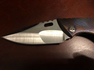 Mick Strider Custom SJ75 Framelock Knife Anodized Titanium (4” Blade) 2