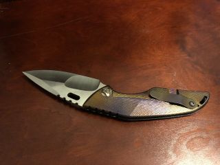 Mick Strider Custom SJ75 Framelock Knife Anodized Titanium (4” Blade) 3
