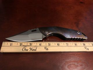 Mick Strider Custom SJ75 Framelock Knife Anodized Titanium (4” Blade) 7