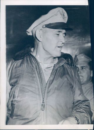 1945 Photo Lieutenant General Barney Giles Military Officer Bombing