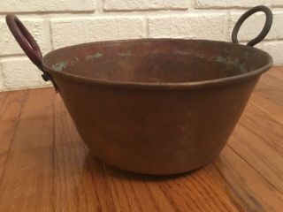 Vintage Mexican 1960’s 10 1/2” Hand Hammered Copper Cazo