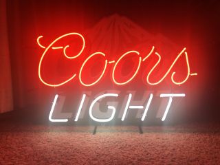 Coors Light Beer Red Neon Sign Great Addition For Your Home Bar Or Man Cave