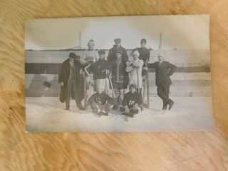1904 - 1918 Ice Hockey Team Rppc Postcard