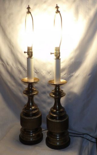 Frederick Cooper Brass Table Lamps Urn Style 4