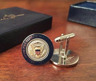 President Barack Obama White House Multi - Color Cufflinks - Presidential Seal 2