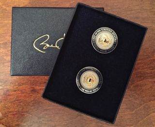 President Barack Obama White House Multi - Color Cufflinks - Presidential Seal 4
