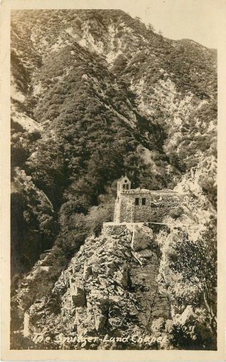 The Switzer Land Chapel Ca Early Azo Real Photo Postcard